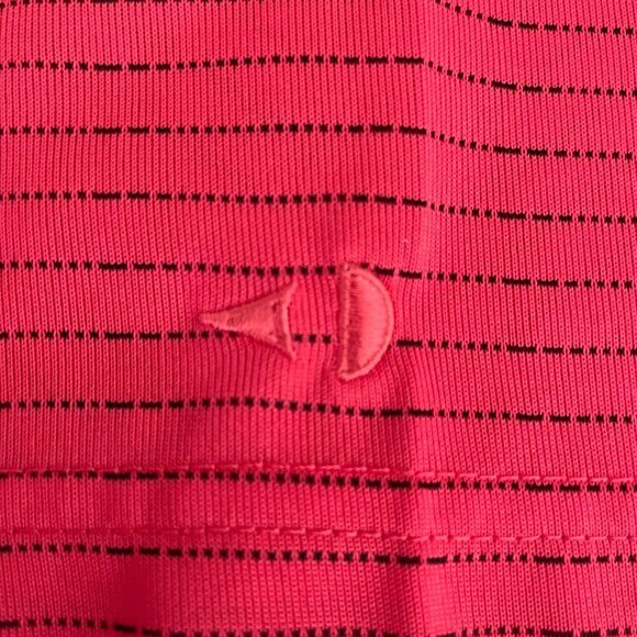 Grand Slam Golf Short Sleeve Striped Polo Polyester Shirt Red + Black Sz XL - Picture 12 of 14